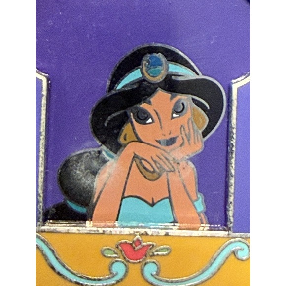 Jasmine Princess Hinged Windows Aladdin Purple Disney Pin 2002 - Picture 3 of 4